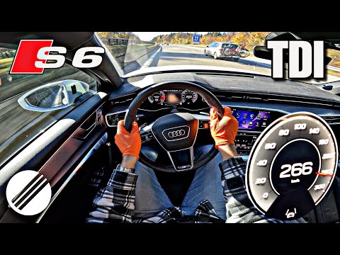 2025 Audi S6 TDI Avant TOP SPEED DRIVE ON GERMAN AUTOBAHN 🏎