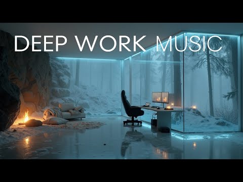Cozy Snowy Cabin Study Music | Deep Focus Ambient for Work & Concentration
