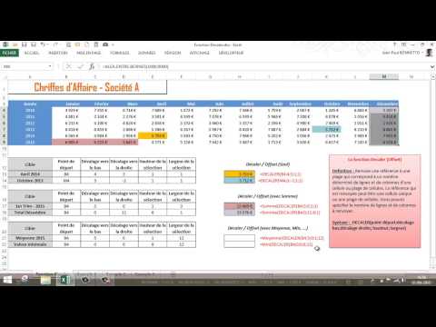 Excel - Pourquoi utiliser la fonction Decaler() / Offset() ...