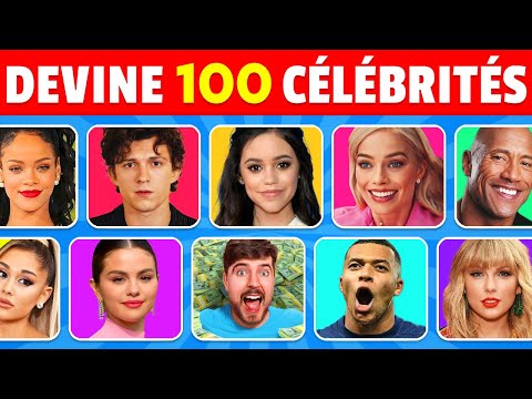 Devine 100 CÉLÉBRITÉS en 3 secondes | Test de Rapidité 🧠✅