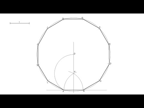 How to draw a Regular Dodecagon (12-sided polygon) given its Side