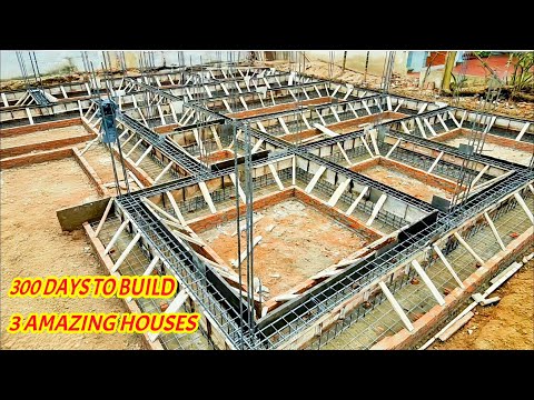 300 Days to Build 3 Amazing Homes - Build a House