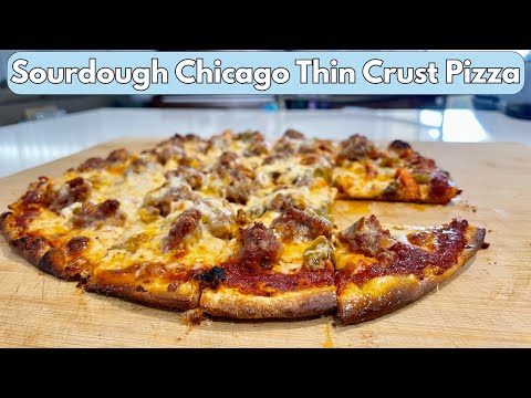 Sourdough Chicago-Style Thin Crust Pizza (Tavern-Style, Cracker Crust)
