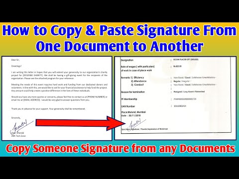 How to Copy Paste Signature from one Document to Another | Copy Someone Signature from any Documents