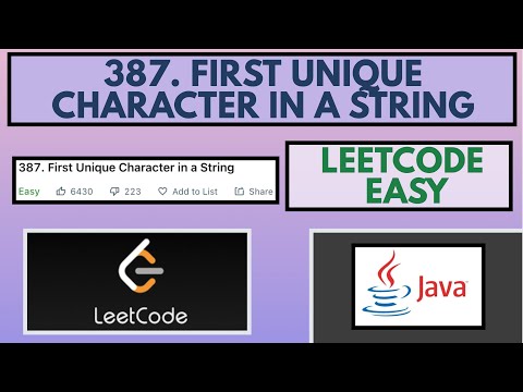 Leetcode | 387. First Unique Character in a String | Java Solution