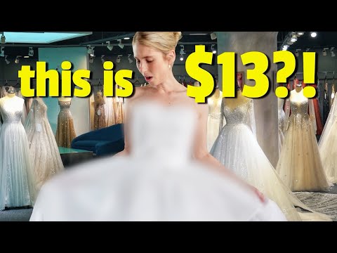 I tried on China’s CHEAPEST wedding dresses…