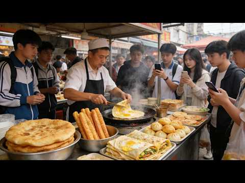 Shanghai's most famous breakfast food street vs. its largest night market food plaza!