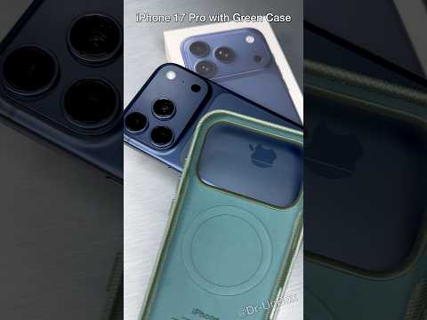 iPhone 17 Pro Deep Blue with Green Case💥🔥 #shorts #trending #iphone #iphone17 #iphone17pro #viral