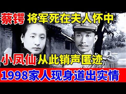 蔡锷死在夫人怀中,小凤仙从此销声匿迹,1998年其家人现身道出实情,死后手里一直握着一男人照片【历史档案录】#蔡锷 #小凤仙