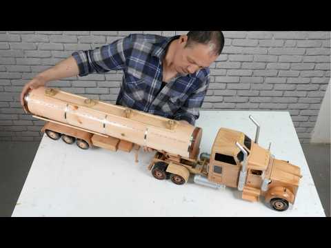 Man Builds Hyperealistic Heavy Vehicles from Wood at Scale | ASMR by @Awesome Woodcraft