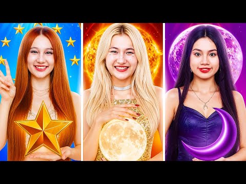 Lune Riche Vs Soleil Pauvre Vs Star Fille Très Riche Au Concours De Mannequins!