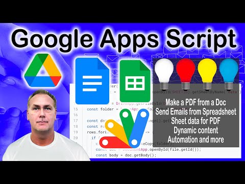 Learn Google Apps Script Project Lesson Create PDF from Docs Using Google Sheet Data send Emails