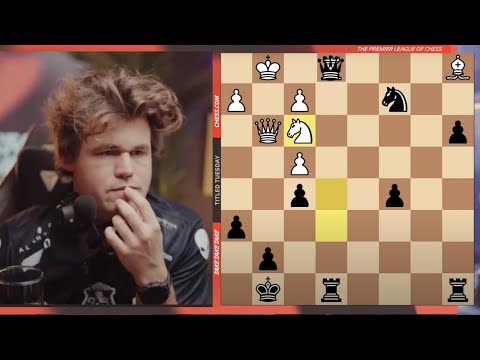 Magnus Carlsen SACRIFICES His QUEEN to WIN THE ENDGAME in Titled Tuesday