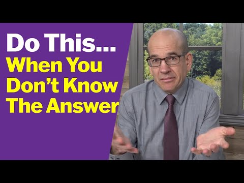 How to answer interview questions when you don't know the answer