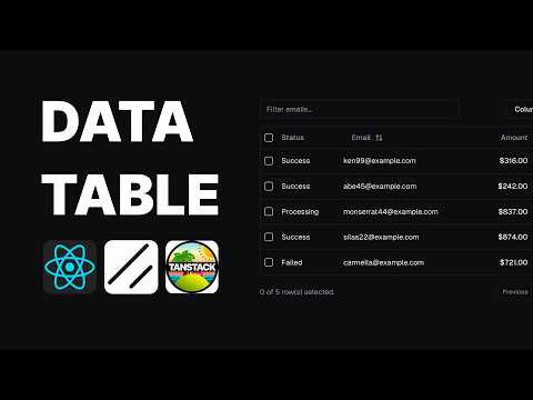Build Tables with Shadcn/ui in 2025