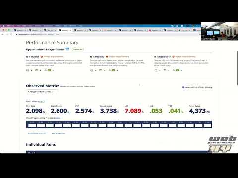 WebPageTest Opportunities and Experiments
