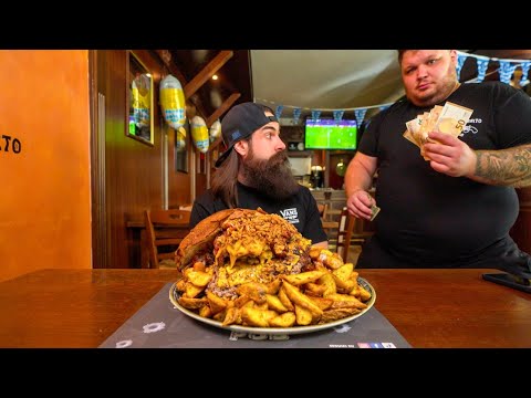 WIN €500 IF YOU CAN FINISH ITALY’S UNBEATEN BURGER CHALLENGE! | BeardMeatsFood