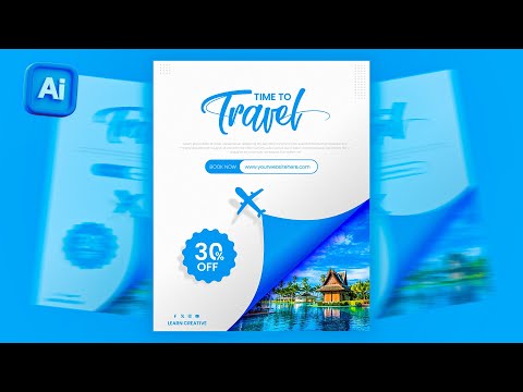 Modern Travel Poster Design in Adobe Illustrator I Illustrator Tutorial I Creative Poster design