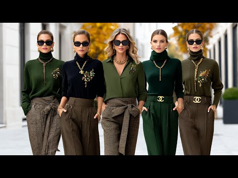 CHANEL Fall/Winter 2025/2026 – Olive Green & Saddle Tan Luxury Elegant Winter Style Inspiration