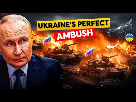 Ukraine’s 90-Second AMBUSH — 18 Russian Armored Vehicles DESTROYED