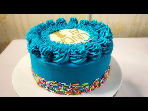 How To Bake And Decorate Birthday Cake From A To Z/How To Make Birthday Cake From A To Z