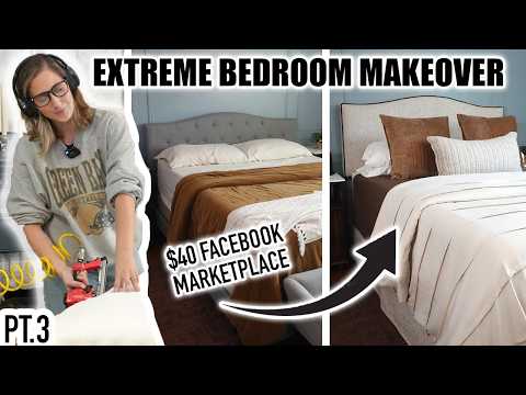 Transforming a $40 Facebook Bed (Beginner-Friendly Upholstery) Pt.3