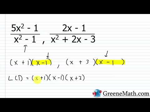 How to Find the LCD for a Group of Rational Expressions