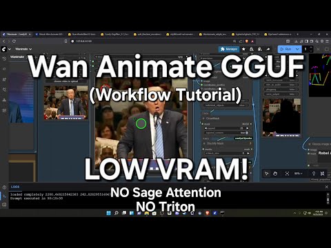 Wan 2.2 Animate GGUF LOW VRAM Workflow!