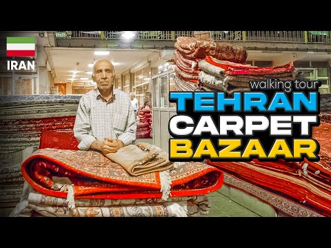 Walking Inside Tehran Carpet Bazaar