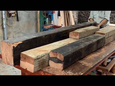 From Abandoned Wood to Luxury: Elegant Living Room Furniture Made from an Old House’s Timber