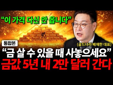 "이 가격 다신 안 옵니다", 금 살 수 있을 때 사놓으세요 금값 5년 내 2만 달러 갑니다 ( 배재한 대표 )