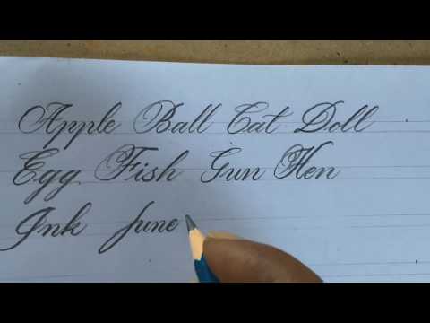 Pencil handwriting Capital and small letters l pencil Calligraphy