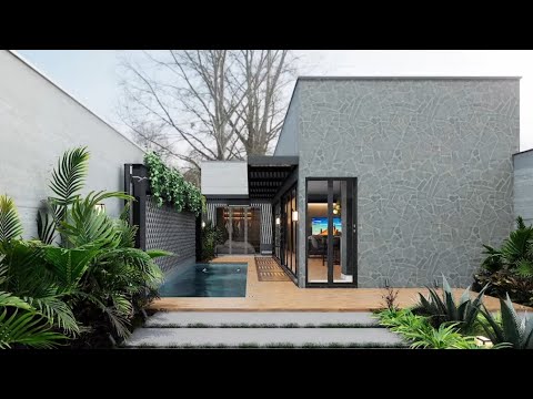 CASA em L PEQUENA E MODERNA 3 QUARTOS E ÁREA DE LAZER  Terreno 7x30 P02