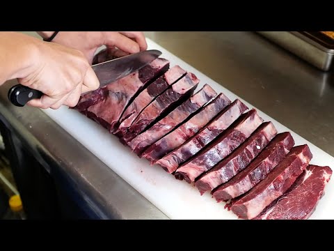 Japanese Food - BEAR STEAK, BEAR HAM, BEAR MEAT FRIED RICE Sapporo Japan
