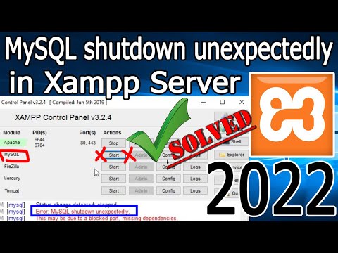 [Solved] Error: MySql Shutdown Unexpectedly [2022 Update] MySql not starting in Xampp Server