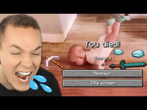 Minecraft NICHT LACHEN mit WASSER IM MUND.. 🤣 (99% UNMÖGLICH!)