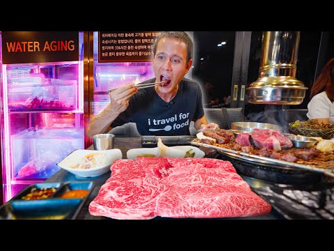 Insane Korean BBQ!! 🥩 2 Weeks WATER AGED Hanwoo Beef in Seoul!