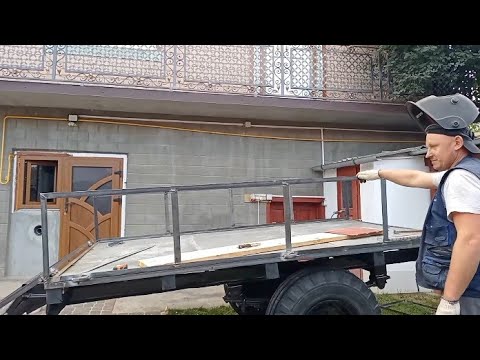 Прицеп до міні трактора.Одно осний прицеп,своїми руками