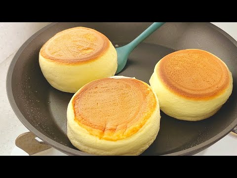 A soft dish made with simple ingredients and 2 eggs 🥞 How to make fluffy soufflé pancakes