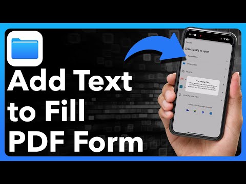 How To Add Text To Fill Out Form On PDF On iPhone