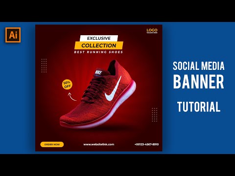 Illustrator tutorial | Social Media Post Design | Ecommerce Product Banner | MAK Visuals
