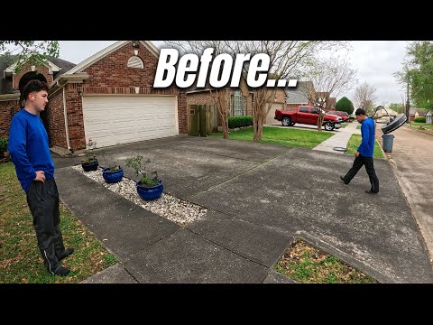 The FILTHIEST Driveway We've EVER Cleaned! (Unbelievable Results)