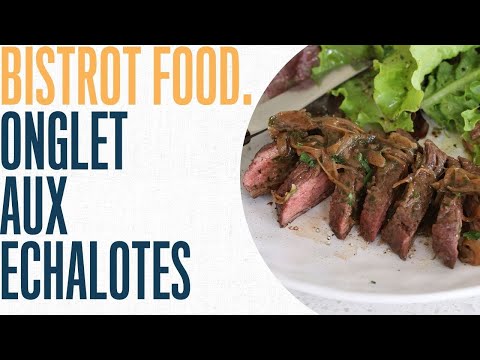 Sauté hanger steaks with shallots sauce