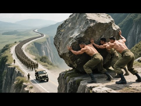 八路軍在山頂設伏，滾石頭扔炸彈殺慘日軍