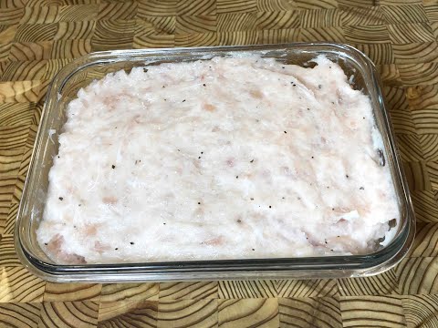 [爽滑魚膠餡]-制作簡單，存放方便，用途廣泛，釀青椒，🫑釀茄子，🍆釀豆腐，煎魚餅，咖喱魚丸等等，一次制作，數多次吃用，方便日常生活，更節省時間，老少咸宜美味食物。