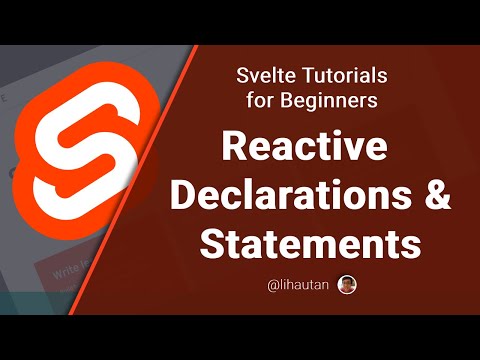 Svelte Tutorial for Beginners - Reactive Declarations and Statements