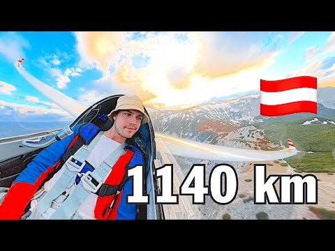 My first 1000km flight in a glider - south wind flying from east to west 🇦🇹