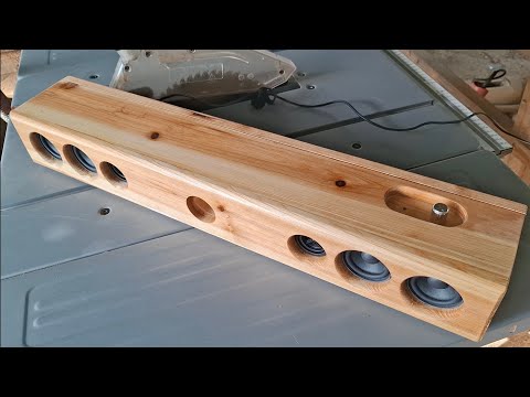 Turn Pine Wood into a 70W Bluetooth Soundbar using 100W ZK-502Mt amplifier