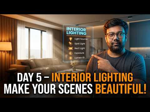 Unreal Engine 5 Interior Lighting Tutorial | ArchViz Day 5 (UE5)