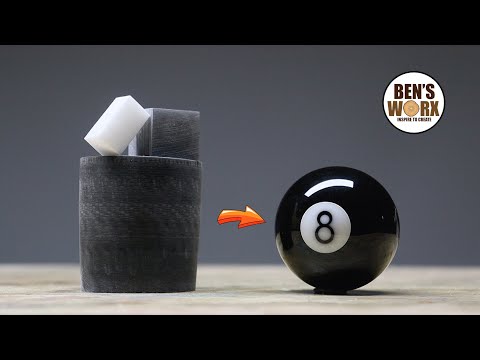 I Make an 8 Ball out of Solid Resin